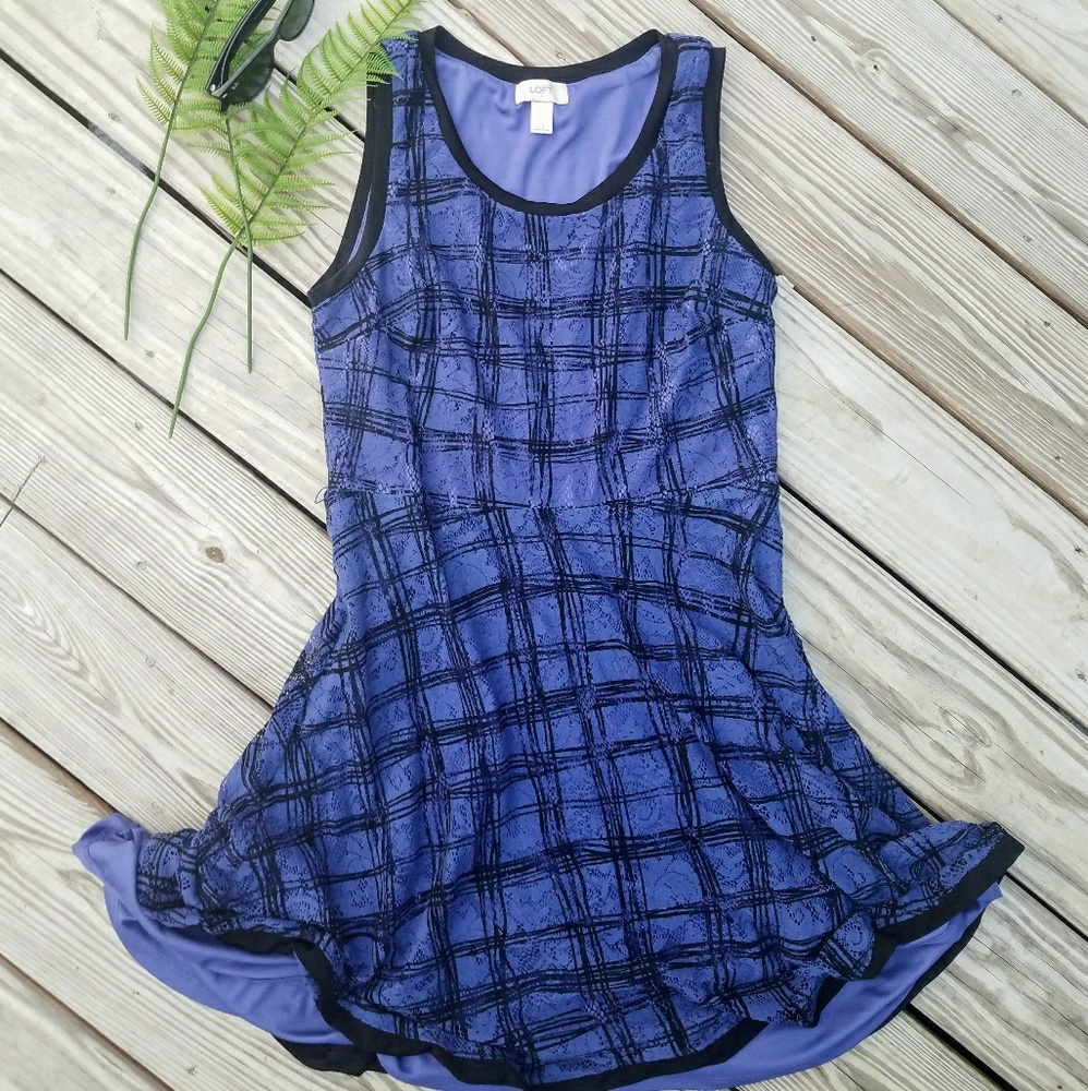 ** SALE** Blue & Black Dress | LOFT